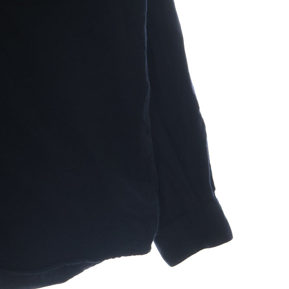SH(エスエイチ) WOOL REGULAR COLLAR SHIRT ウール レギュラーカラー 長袖シャツ ブラック SH-GMBT-021