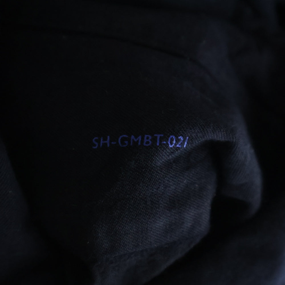 SH(エスエイチ) WOOL REGULAR COLLAR SHIRT ウール レギュラーカラー 長袖シャツ ブラック SH-GMBT-021