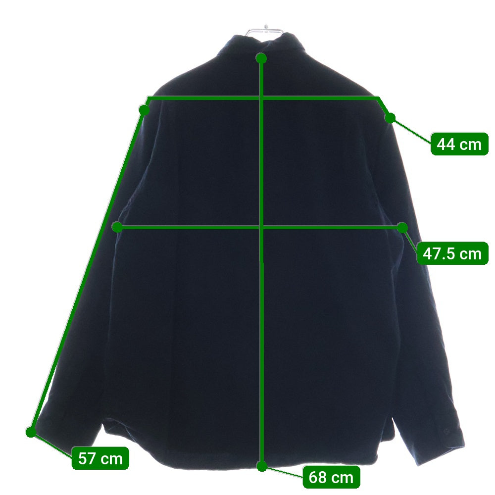SH(エスエイチ) WOOL REGULAR COLLAR SHIRT ウール レギュラーカラー 長袖シャツ ブラック SH-GMBT-021