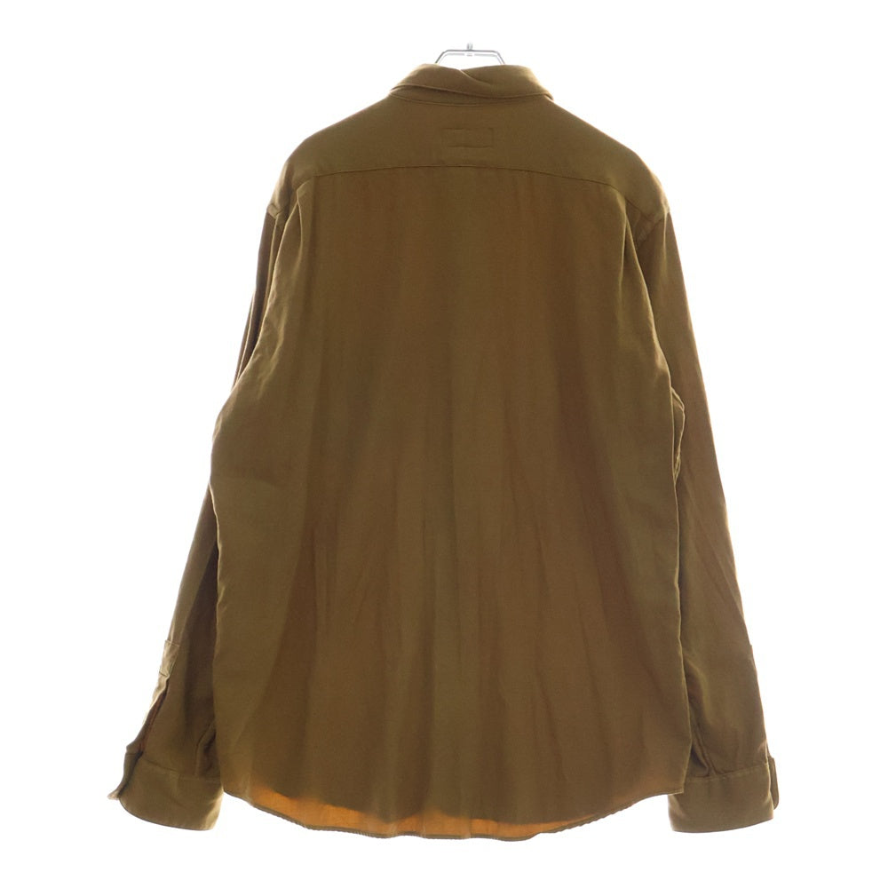 SH(エスエイチ) WOOL REGULAR COLLAR SHIRT ウール レギュラーカラー 長袖シャツ ブラウン SH-GMBT-023