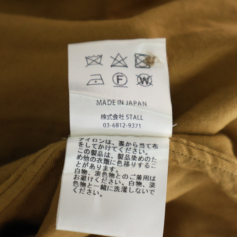 SH(エスエイチ) WOOL REGULAR COLLAR SHIRT ウール レギュラーカラー 長袖シャツ ブラウン SH-GMBT-023