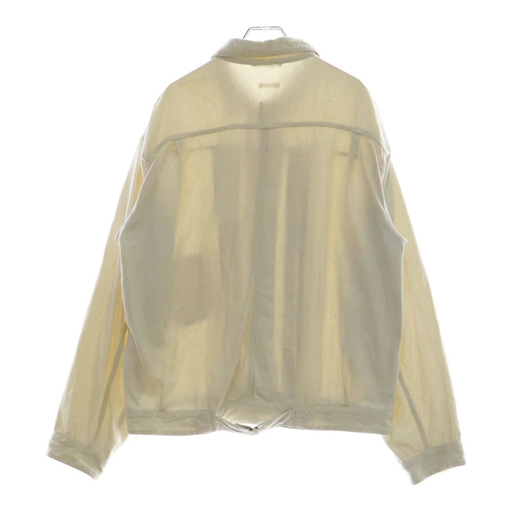 COMOLI(コモリ) 22SS シルクネップ TYPE-1ST シャツジャケット ホワイト V01-01007