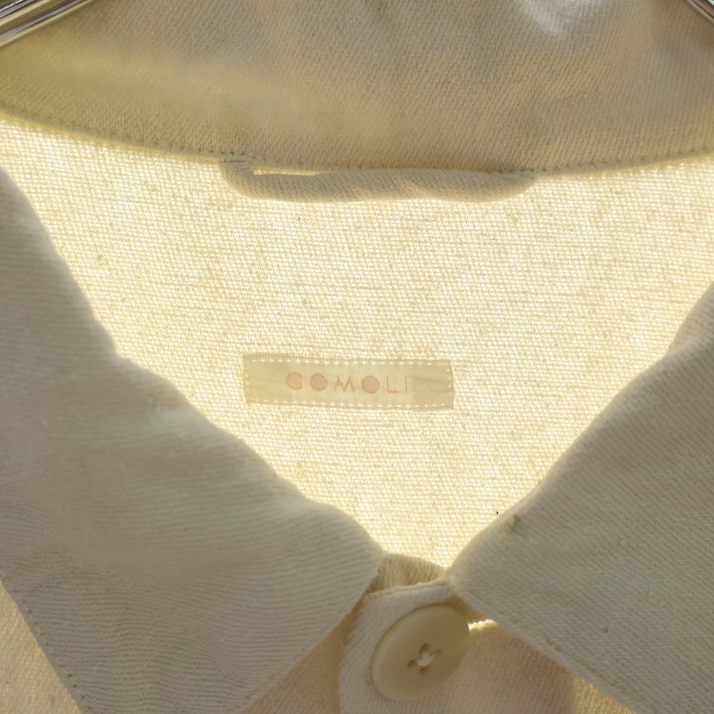 COMOLI(コモリ) 22SS シルクネップ TYPE-1ST シャツジャケット ホワイト V01-01007