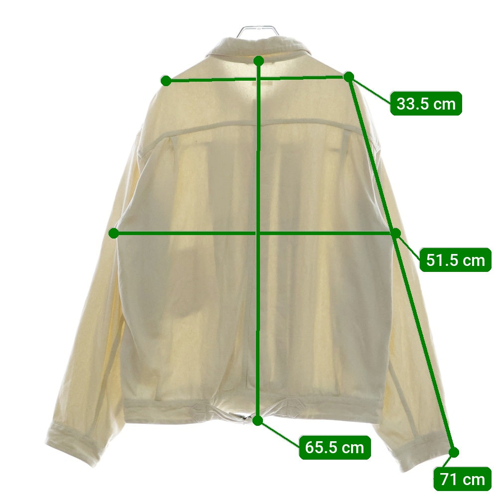 COMOLI(コモリ) 22SS シルクネップ TYPE-1ST シャツジャケット ホワイト V01-01007