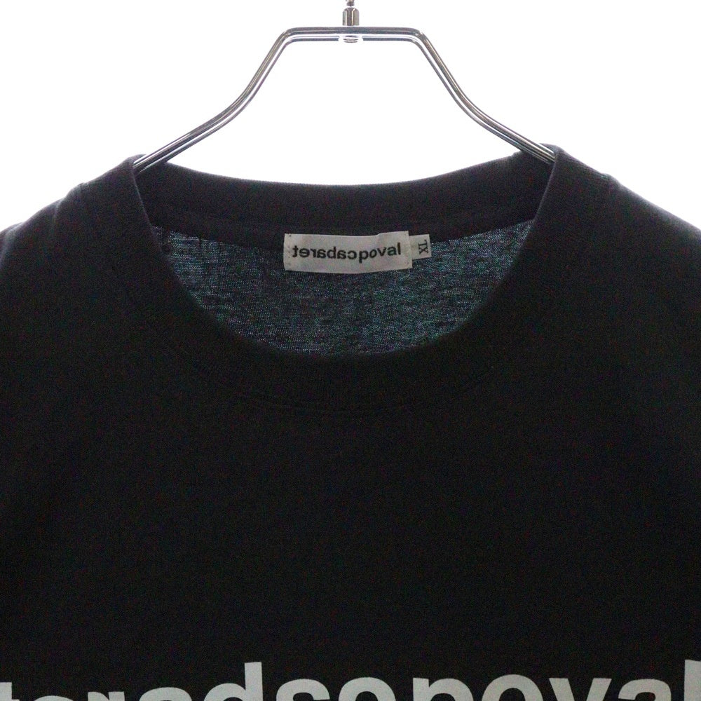 CABARET POVAL(キャバレーポバール) 25SS Original Logo Tee オリジナルロゴ プリントTシャツ ブラック