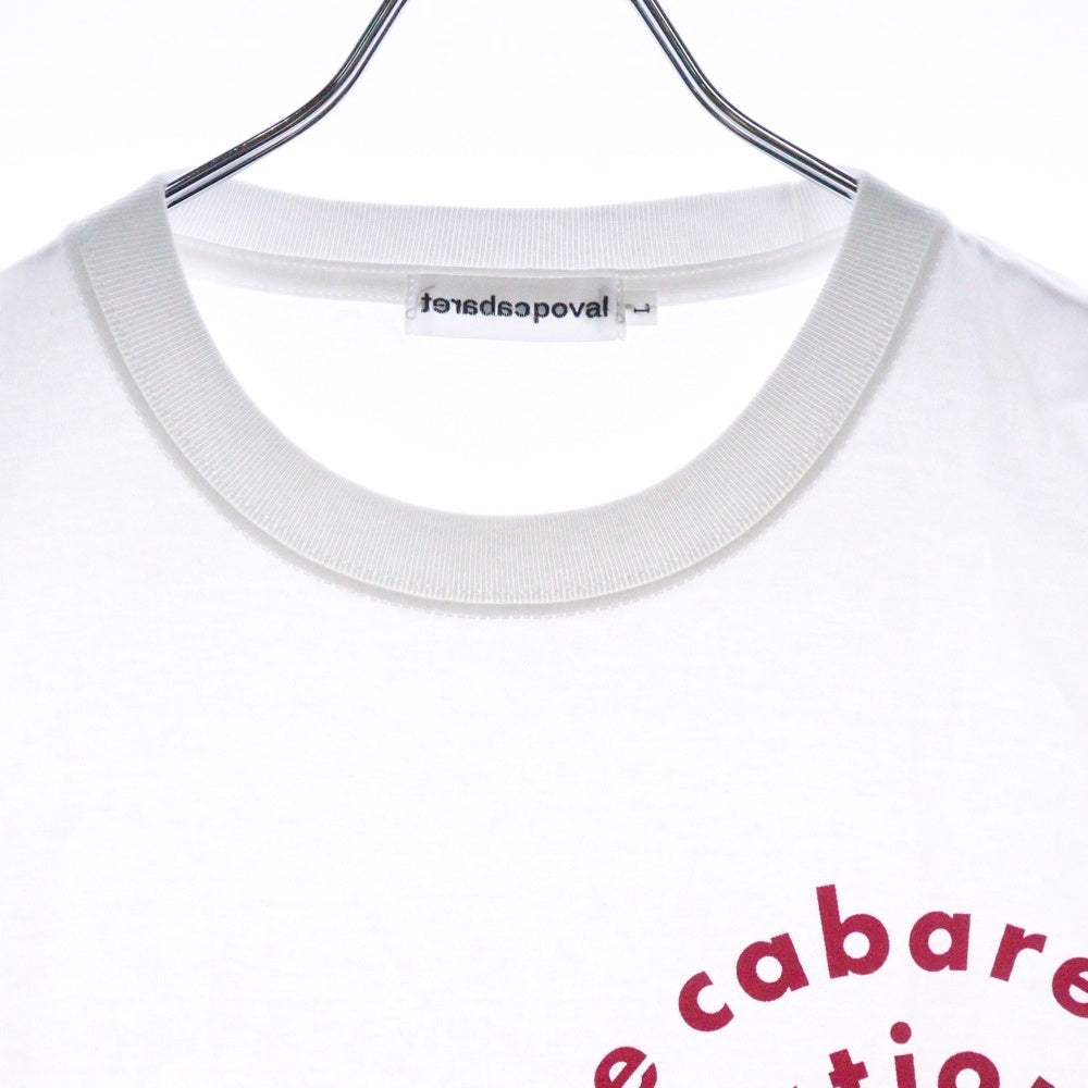 CABARET POVAL(キャバレーポバール) Sidewalk Tee サイドウォーク プリントTシャツ ホワイト