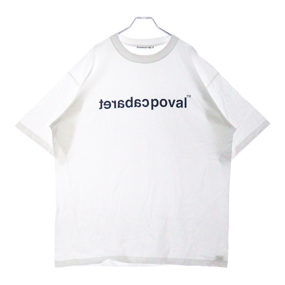 CABARET POVAL(キャバレーポバール) 25SS Original Logo Tee オリジナルロゴ プリントTシャツ ホワイト