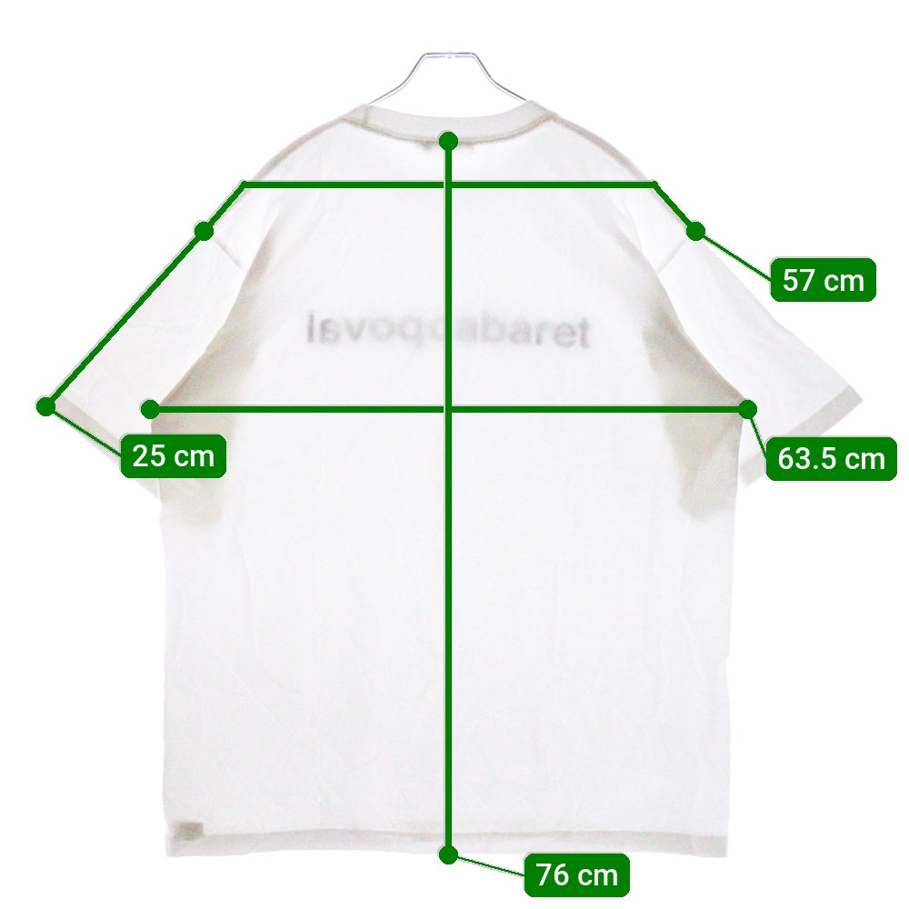 CABARET POVAL(キャバレーポバール) 25SS Original Logo Tee オリジナルロゴ プリントTシャツ ホワイト