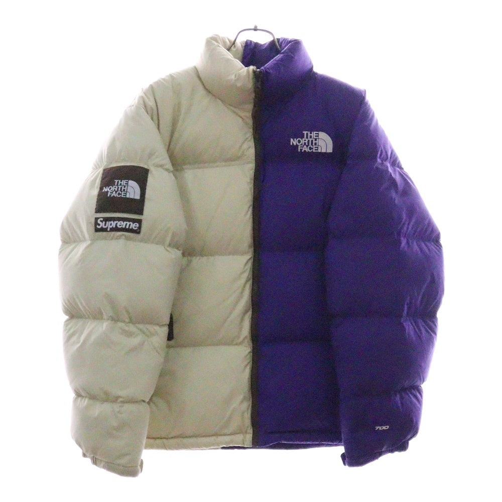 SUPREME(シュプリーム) 24SS ×THE NORTH FACE Split Nuptse Jacket スプリット ヌプシ ダウンジャケット パープル/ベージュ ND02400I