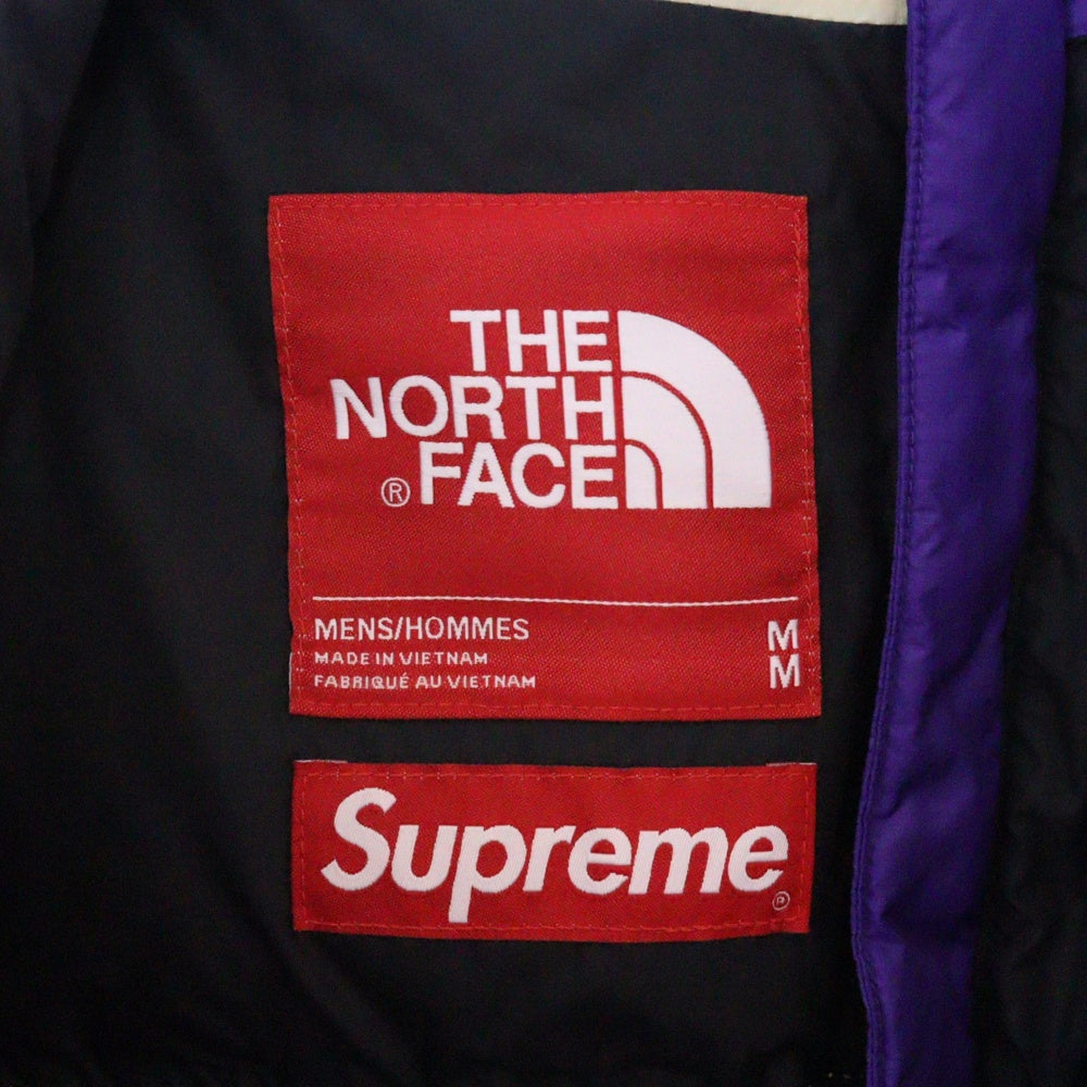 SUPREME(シュプリーム) 24SS ×THE NORTH FACE Split Nuptse Jacket スプリット ヌプシ ダウンジャケット パープル/ベージュ ND02400I