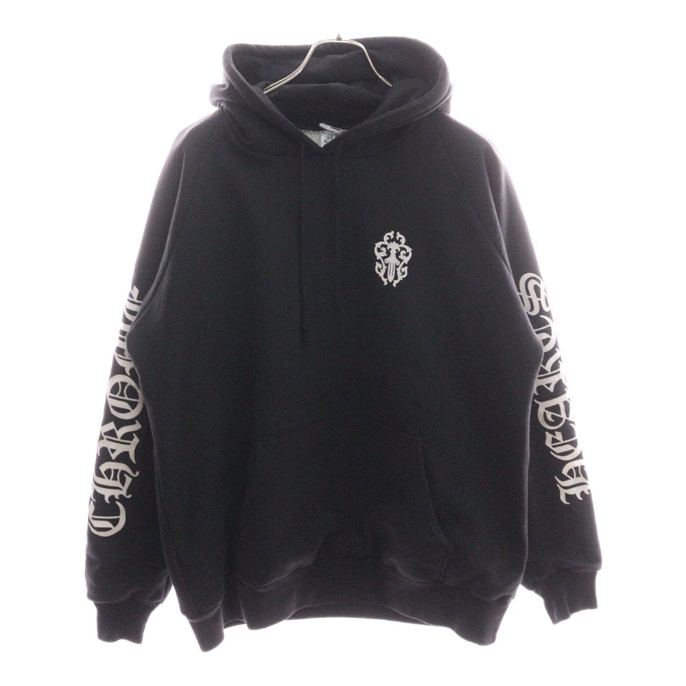 CHROME HEARTS(クロムハーツ) OLD SWTSHRT PLVR オールドモデル ダガープリント サーマル裏地 プルオーバーパーカー スウェット ブラック