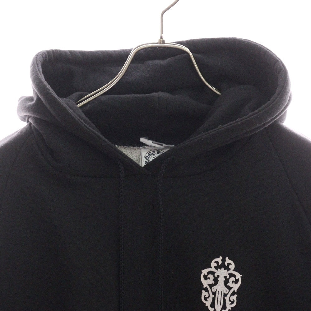 CHROME HEARTS(クロムハーツ) OLD SWTSHRT PLVR オールドモデル ダガープリント サーマル裏地 プルオーバーパーカー スウェット ブラック