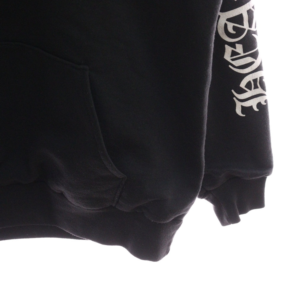 CHROME HEARTS(クロムハーツ) OLD SWTSHRT PLVR オールドモデル ダガープリント サーマル裏地 プルオーバーパーカー スウェット ブラック