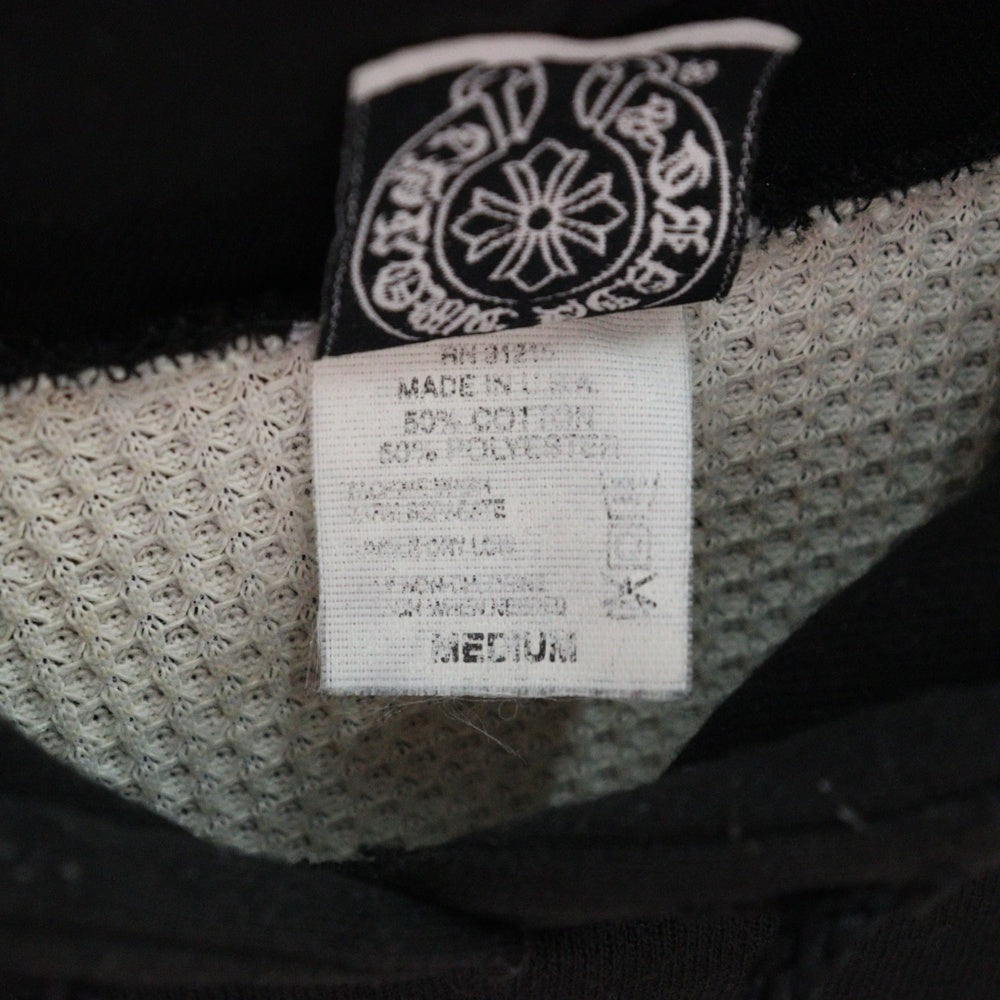 CHROME HEARTS(クロムハーツ) OLD SWTSHRT PLVR オールドモデル ダガープリント サーマル裏地 プルオーバーパーカー スウェット ブラック