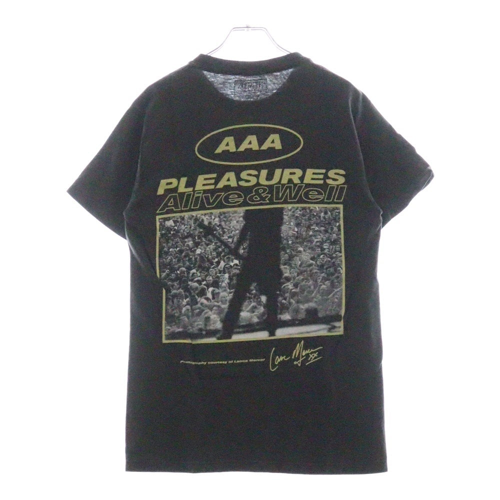 PLEASURES(プレジャーズ) グラフィックプロント クルーネック 半袖Tシャツ カットソー グレー
