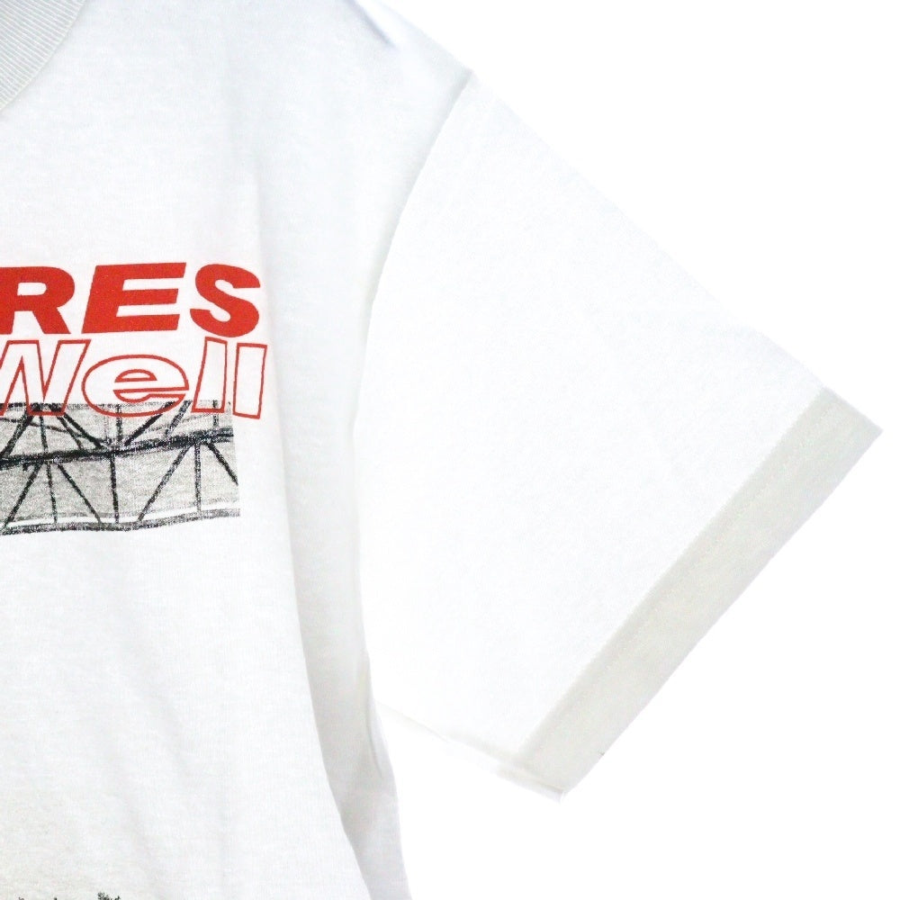 PLEASURES(プレジャーズ) フロントグラフィックプロント クルーネック 半袖Tシャツ カットソー ホワイト