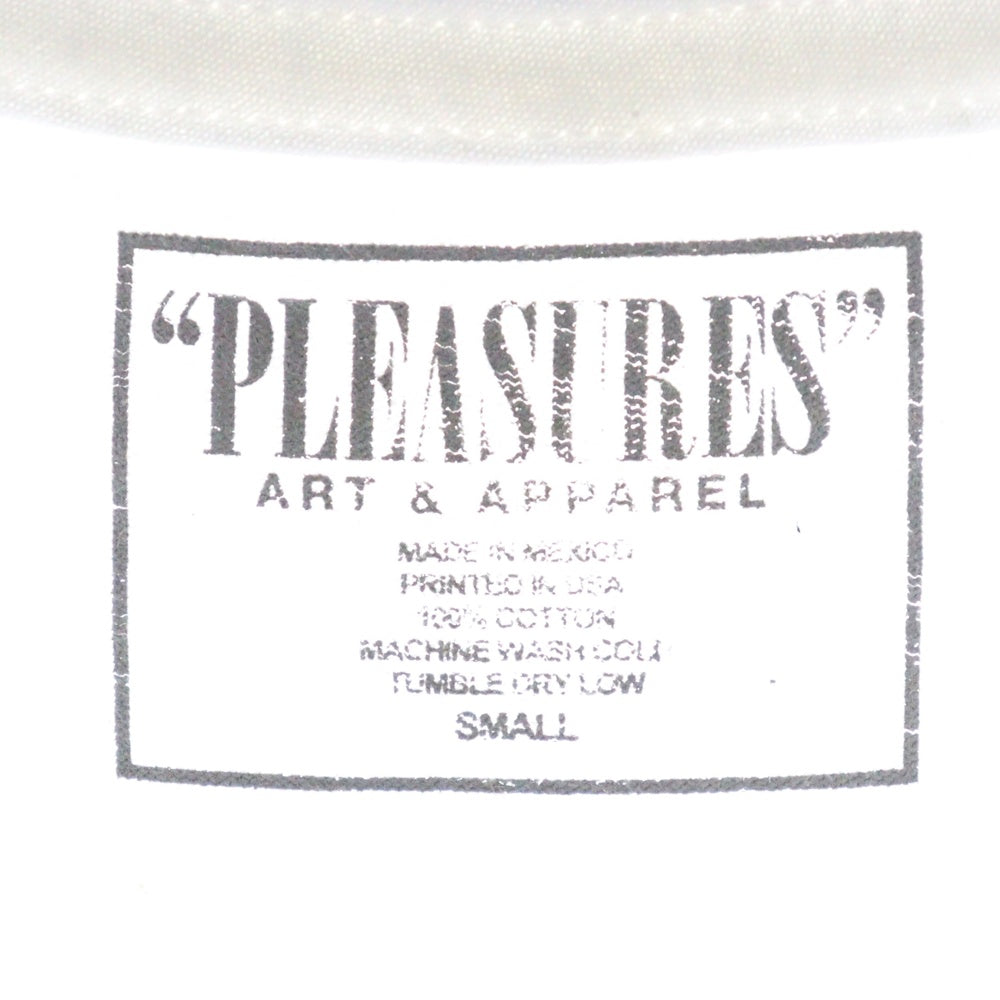 PLEASURES(プレジャーズ) フロントグラフィックプロント クルーネック 半袖Tシャツ カットソー ホワイト