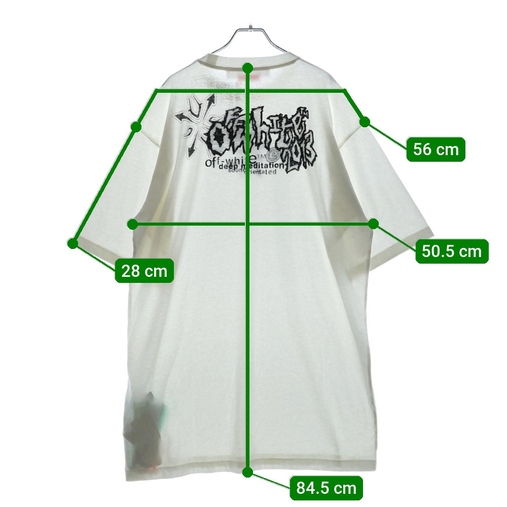 OFF-WHITE(オフホワイト) 22SS TRIBAL TYPE EXTRA LONG S/S TEE トライバル タイプ エクストラ ショートスリーブTシャツ 半袖クルーネックカットソー 両面プリント ホワイト OMAA125S22JER002