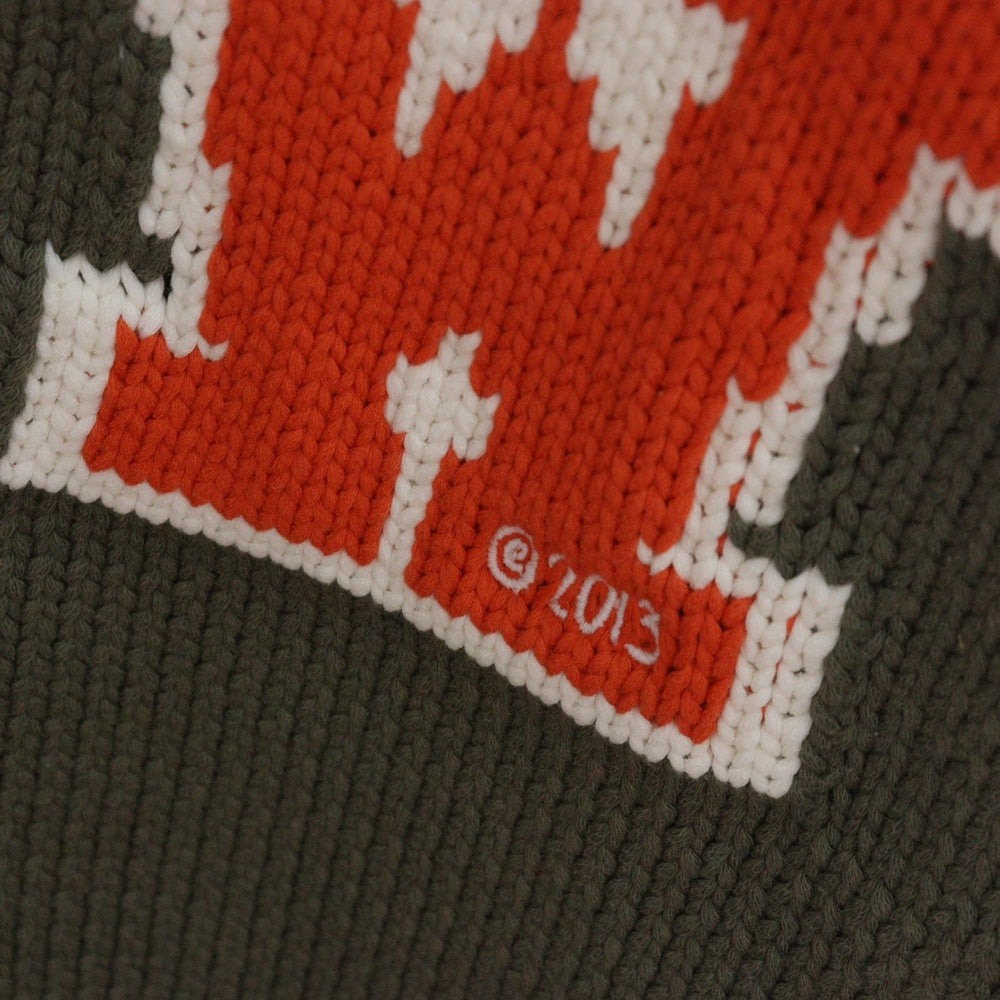 OFF-WHITE(オフホワイト) OW PATCH KNIT CARDIGAN OW パッチ ニット カーディガン グリーン OMHB014F22KNI001
