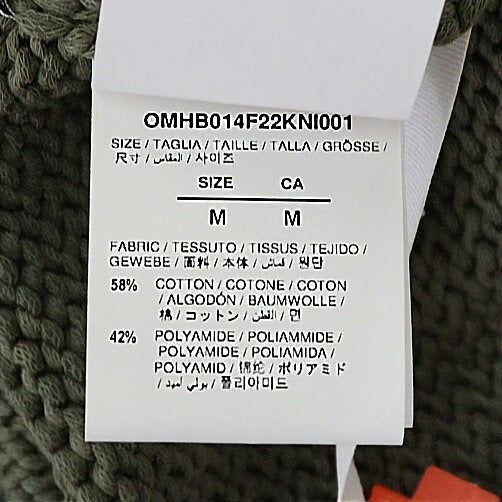 OFF-WHITE(オフホワイト) OW PATCH KNIT CARDIGAN OW パッチ ニット カーディガン グリーン OMHB014F22KNI001