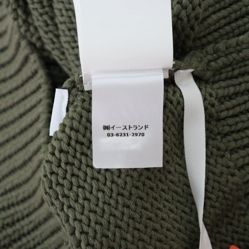 OFF-WHITE(オフホワイト) OW PATCH KNIT CARDIGAN OW パッチ ニット カーディガン グリーン OMHB014F22KNI001