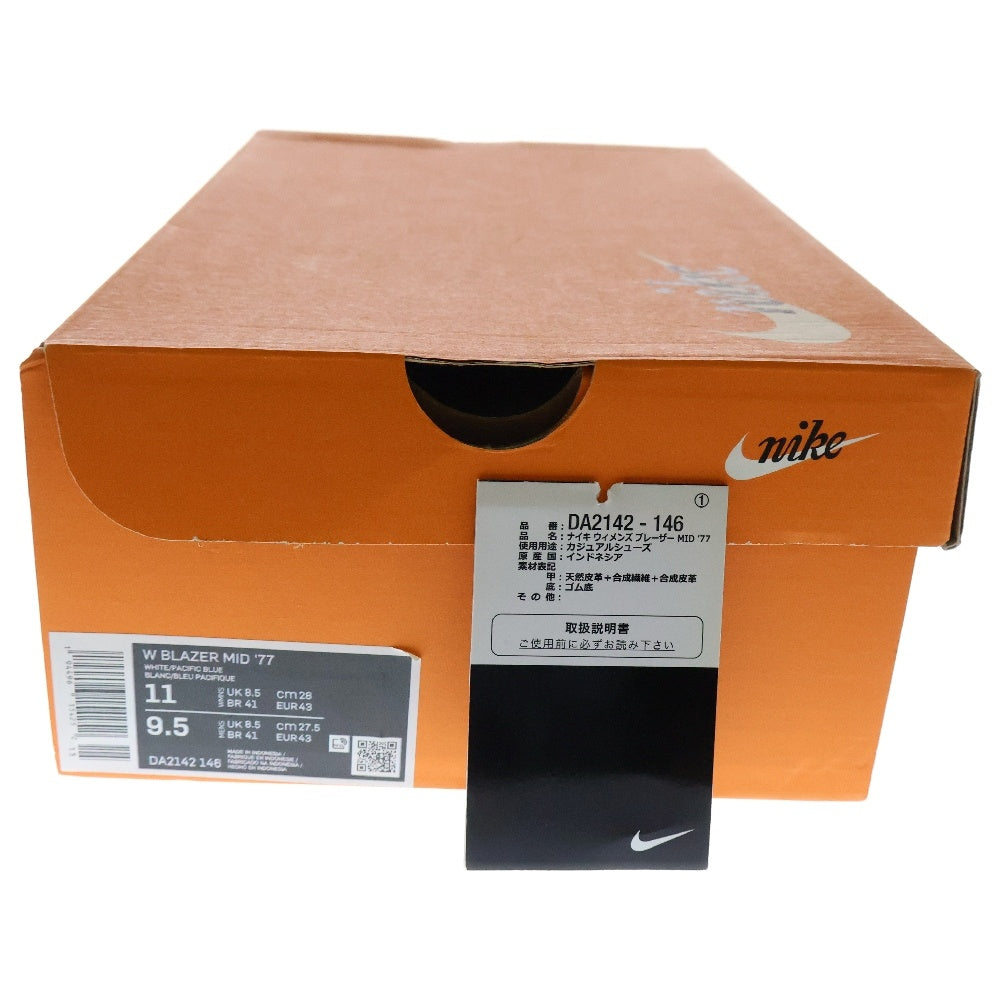 NIKE(ナイキ) WMNS BLAZER MID 77 ウィメンズ ブレイザー ミッドカットスニーカー ホワイト US11/28cm DA2142-146