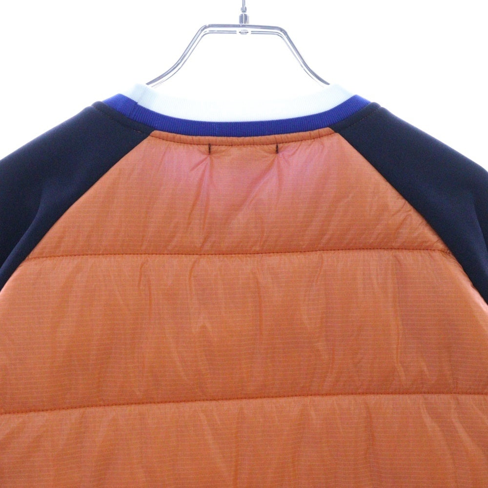 ARCHIVIO SPORTSWEAR(アルチビオ スポーツウェア) ボックスロゴ刺繍 中綿ナイロンプルオーバー オレンジ/ネイビー A124008