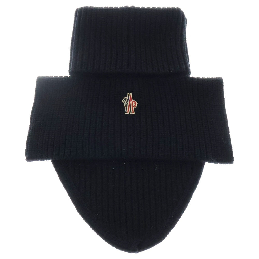 MONCLER(モンクレール) 24AW SCALDA COLLO TRICOT NECKWARMER スカールダ コロー トリコット ウールニット ネックウォーマー ブラック J20983G00003 M1172