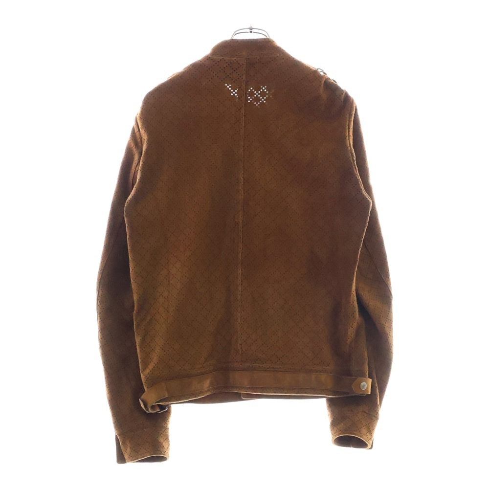 GUCCI(グッチ) ゴートレザースウェードジップアップジャケット ブラウン 256021 XM918