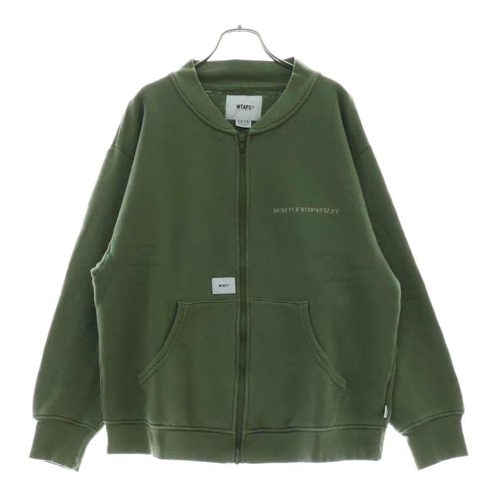 WTAPS(ダブルタップス) 21AW GPS ZIP CARDIGAN フロントロゴパッチ ジップアップカーディガン ジャケット カーキ 212ATDT-CSM21