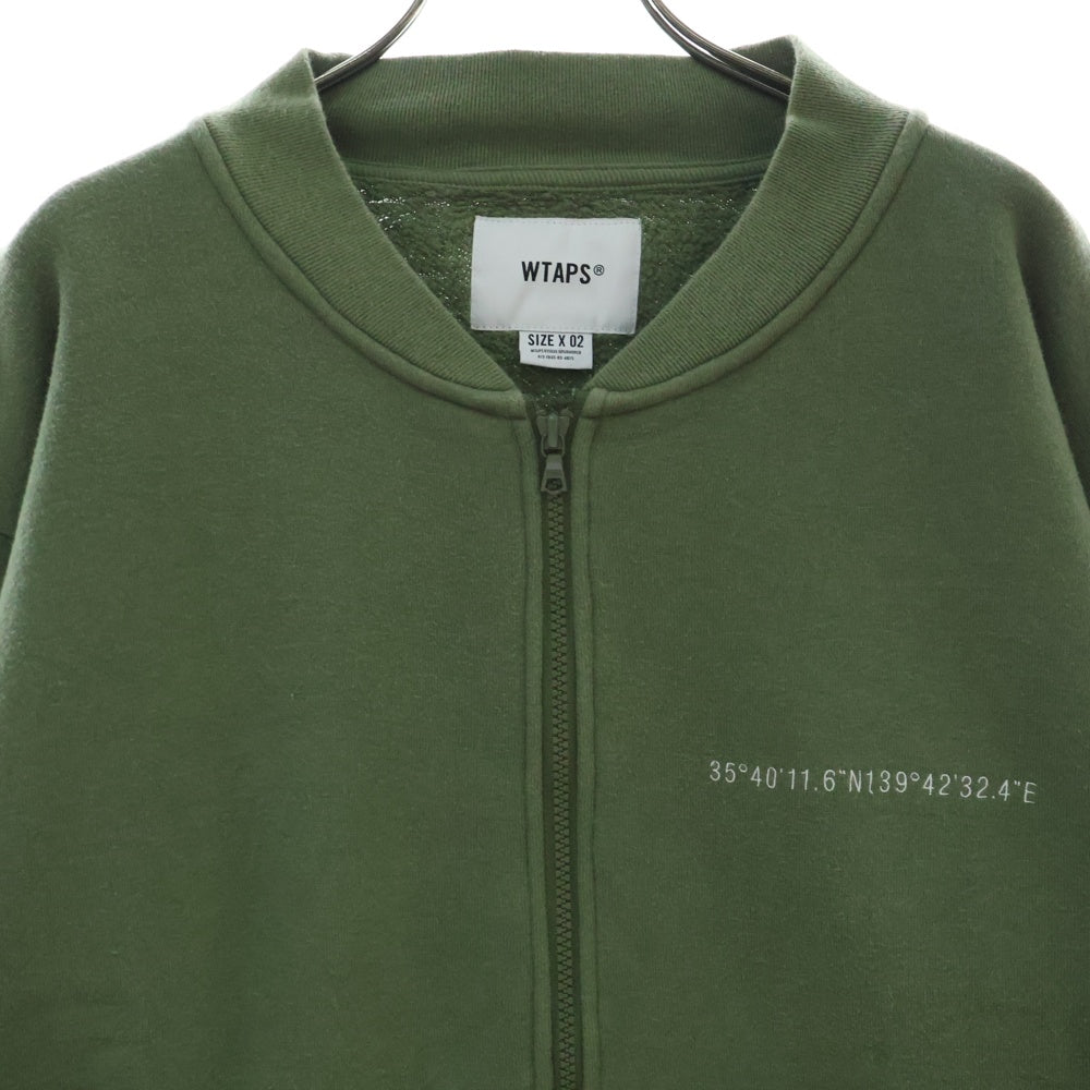 WTAPS(ダブルタップス) 21AW GPS ZIP CARDIGAN フロントロゴパッチ ジップアップカーディガン ジャケット カーキ 212ATDT-CSM21