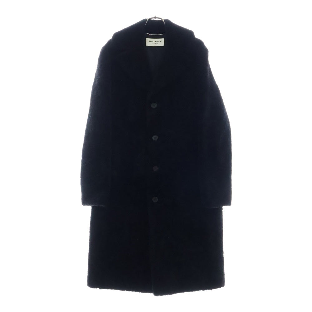 SAINT LAURENT PARIS(サンローランパリ) 18AW ウール シアリング ロング チェスターコート ブラック 524686 Y7SJ2