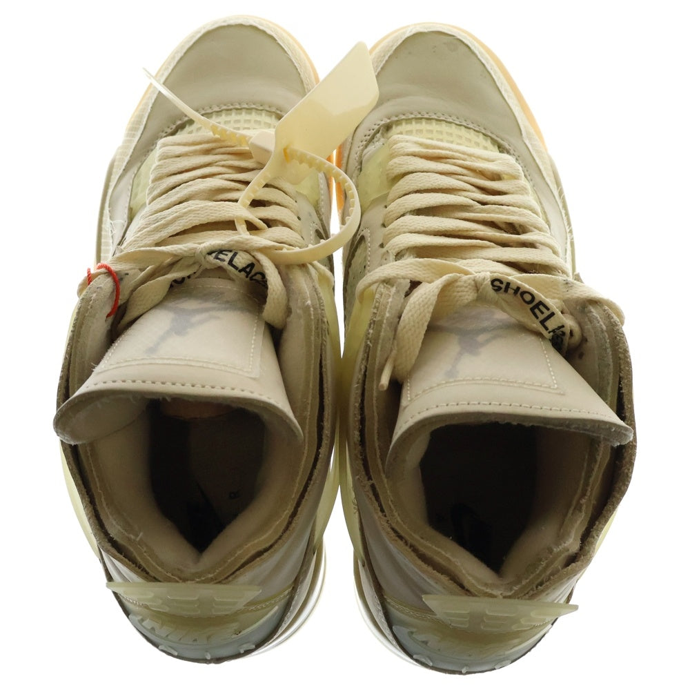 NIKE(ナイキ) ×OFF-WHITE WMNS AIR JORDAN 4 SP SAIL オフホワイト ウィメンズ エアジョーダン4 セイル ハイカットスニーカー アイボリー US8.5/25.5cm CV9388-100