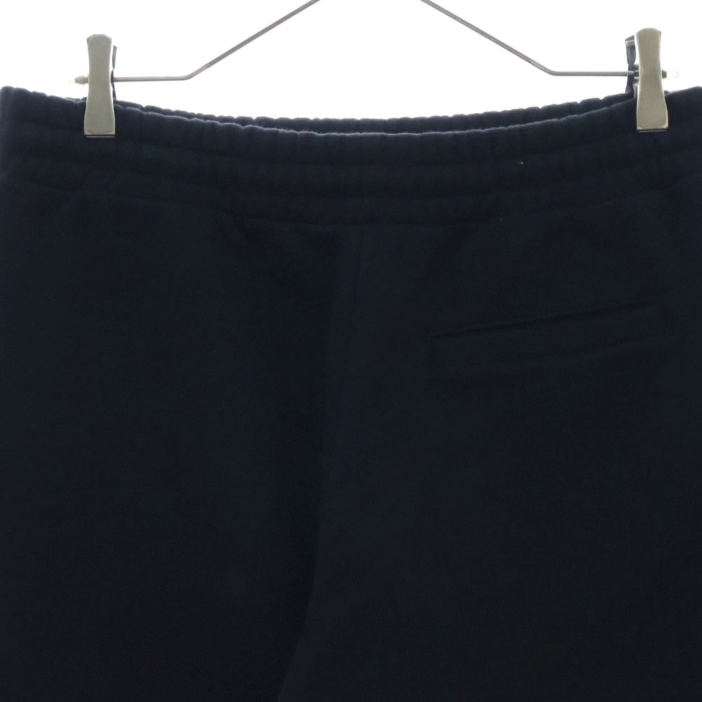 Members of THE Rage(メンバーズ オブ ザ レイジ) DISTRESSED SHORTS SMALL LOGO / BLK ダメージ加工 ロゴエンブロイダリー スウェット ショートパンツ ブラック