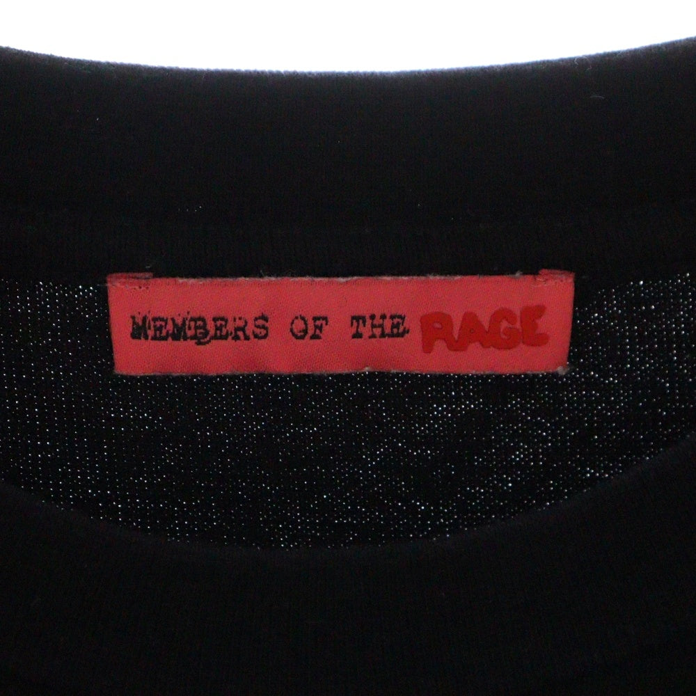Members of THE Rage(メンバーズ オブ ザ レイジ) グラフィックプリント クルーネック半袖Tシャツ カットソー ブラック