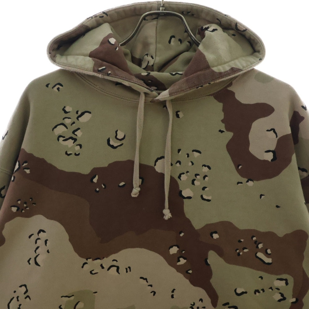 SUPREME(シュプリーム) 20AW Rib Hooded Sweatshirt デザートカモ柄 リブ スウェット プルオーバーパーカー ブラウン