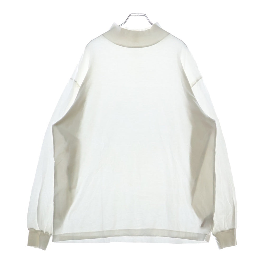 blurhms(ブラームス) 21AW モックネック コットン長袖Tシャツ カットソー ホワイト 21FW004BB