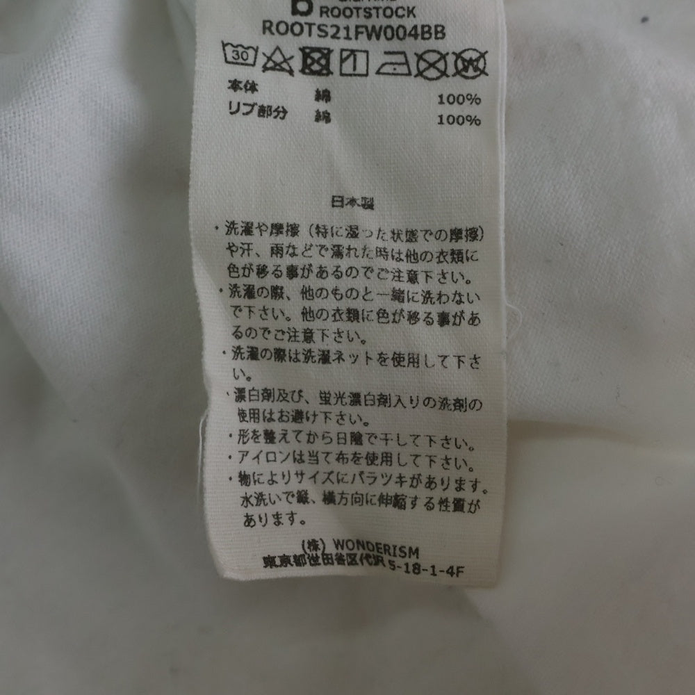 blurhms(ブラームス) 21AW モックネック コットン長袖Tシャツ カットソー ホワイト 21FW004BB
