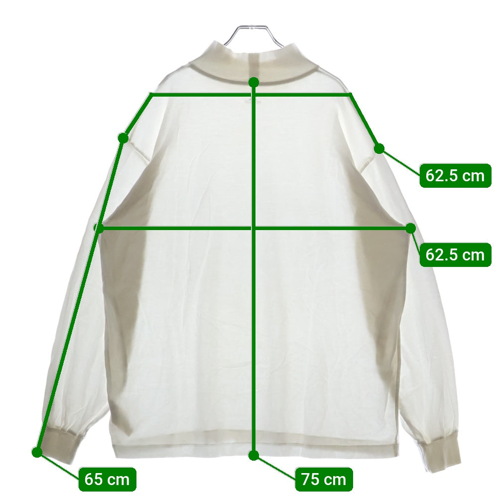 blurhms(ブラームス) 21AW モックネック コットン長袖Tシャツ カットソー ホワイト 21FW004BB