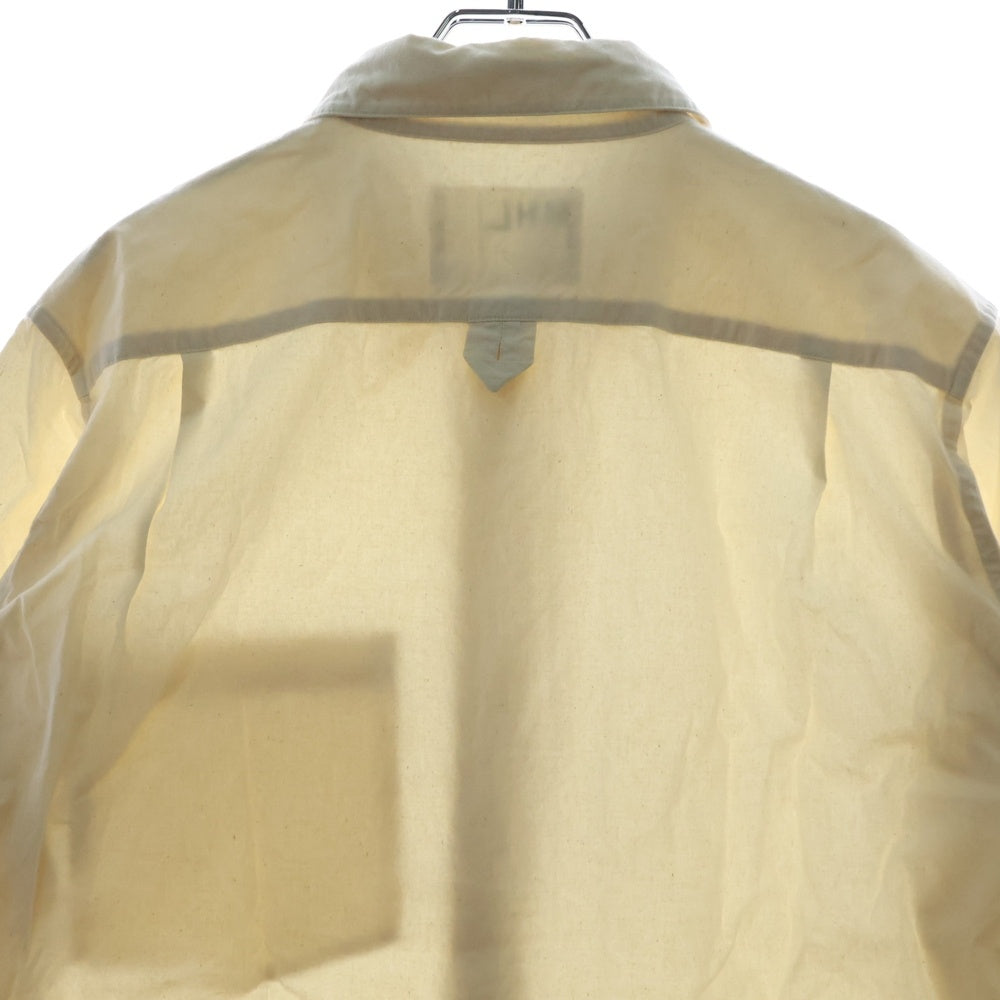 MARGARET HOWELL(マーガレットハウエル) 21SS BRUSHED COTTON PLAINWEAVE ブラッシュドコットン プレーンウィーヴ 長袖シャツ ホワイト 595-1253503
