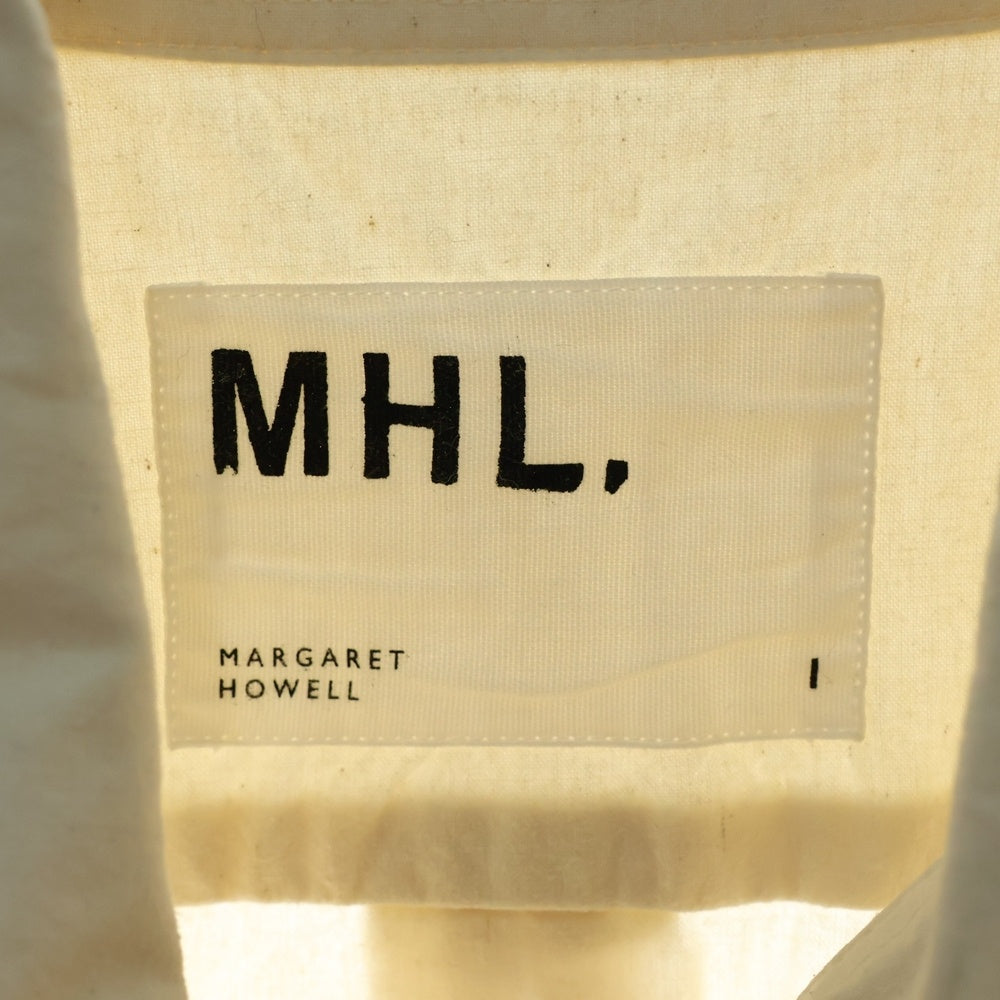 MARGARET HOWELL(マーガレットハウエル) 21SS BRUSHED COTTON PLAINWEAVE ブラッシュドコットン プレーンウィーヴ 長袖シャツ ホワイト 595-1253503