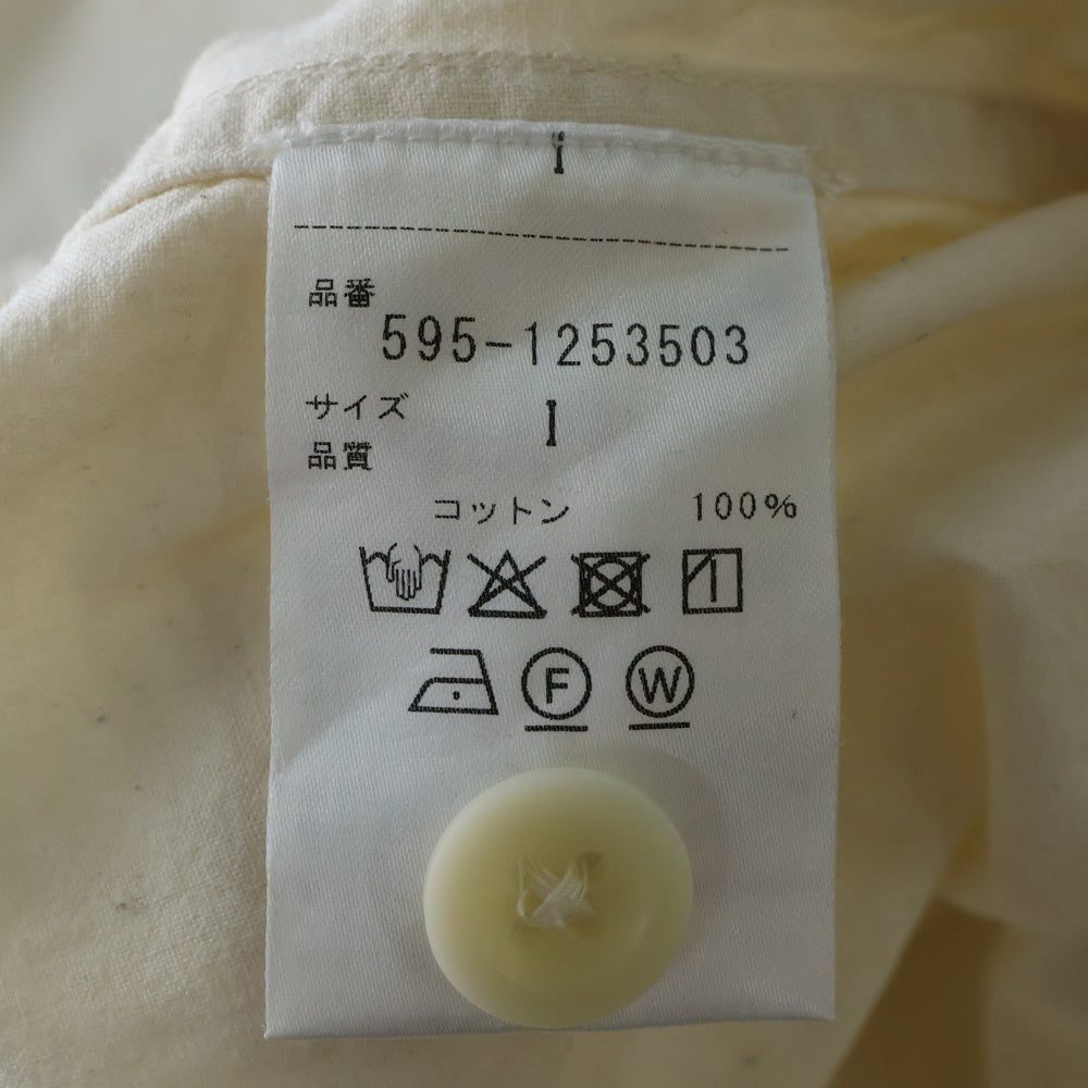 MARGARET HOWELL(マーガレットハウエル) 21SS BRUSHED COTTON PLAINWEAVE ブラッシュドコットン プレーンウィーヴ 長袖シャツ ホワイト 595-1253503