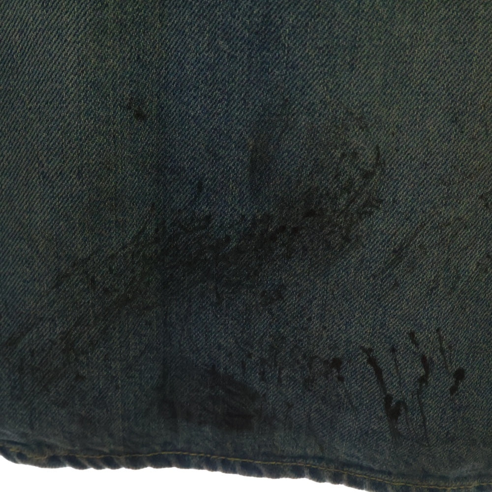 UNIFORM EXPERIMENT(ユニフォームエクスペリメント) 24AW DENIM SHIRT ユーズド加工 スナップボタン デニム ロングスリーブ 長袖シャツ インディゴ UE‐242041