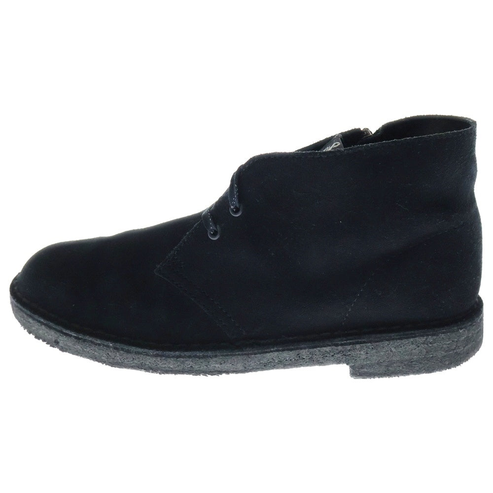 SOPHNET.(ソフネット) 24SS ×CLARKS DESERT BOOTS クラークス スウェードレザー サイドジップ デザートブーツ ブラック SOPH-240070
