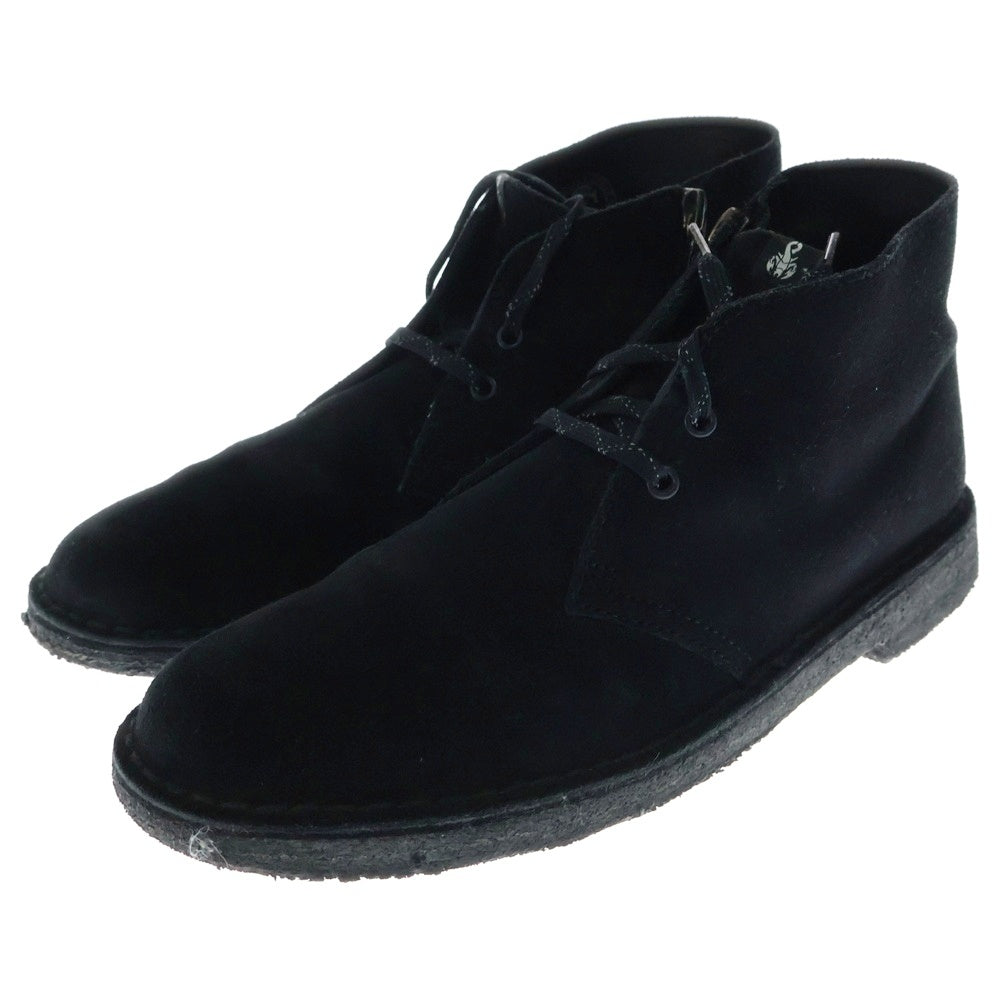 SOPHNET.(ソフネット) 24SS ×CLARKS DESERT BOOTS クラークス スウェードレザー サイドジップ デザートブーツ ブラック SOPH-240070