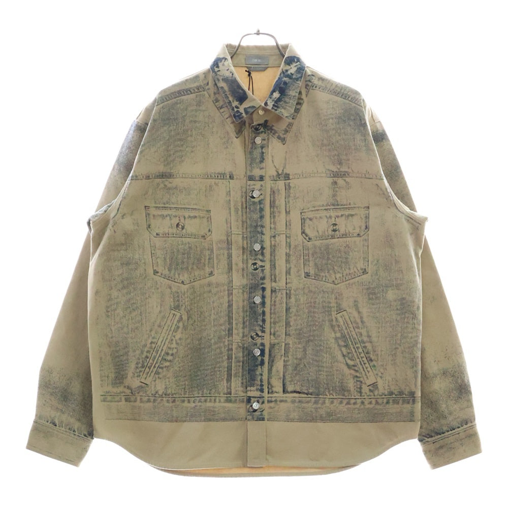 DIOR(ディオール) 24AW MKIIエフェクト オーバーシャツ 転写プリント ベージュ 413D588A379X_C585