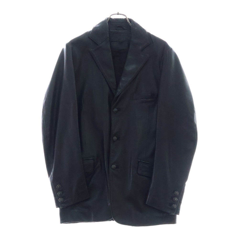 CHROME HEARTS(クロムハーツ) OLD オールド クロスボール 3B レザー テーラードジャケット ブラック