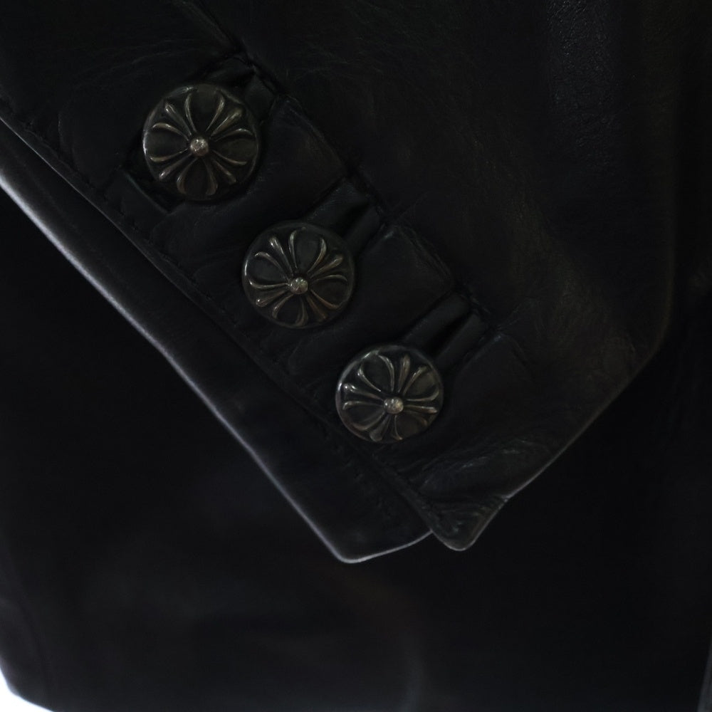 CHROME HEARTS(クロムハーツ) OLD オールド クロスボール 3B レザー テーラードジャケット ブラック