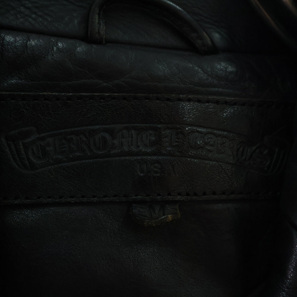 CHROME HEARTS(クロムハーツ) OLD オールド クロスボール 3B レザー テーラードジャケット ブラック