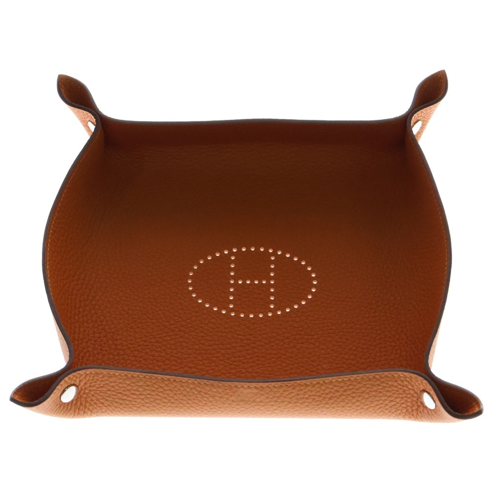 HERMES(エルメス) Hエブリン ヴィド ポッシュ レザー アクセサリー トレー トゴ D刻印 オレンジ MZ 01HA